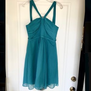 David’s Bridal Y Neck Bridesmaid Dress “Oasis”